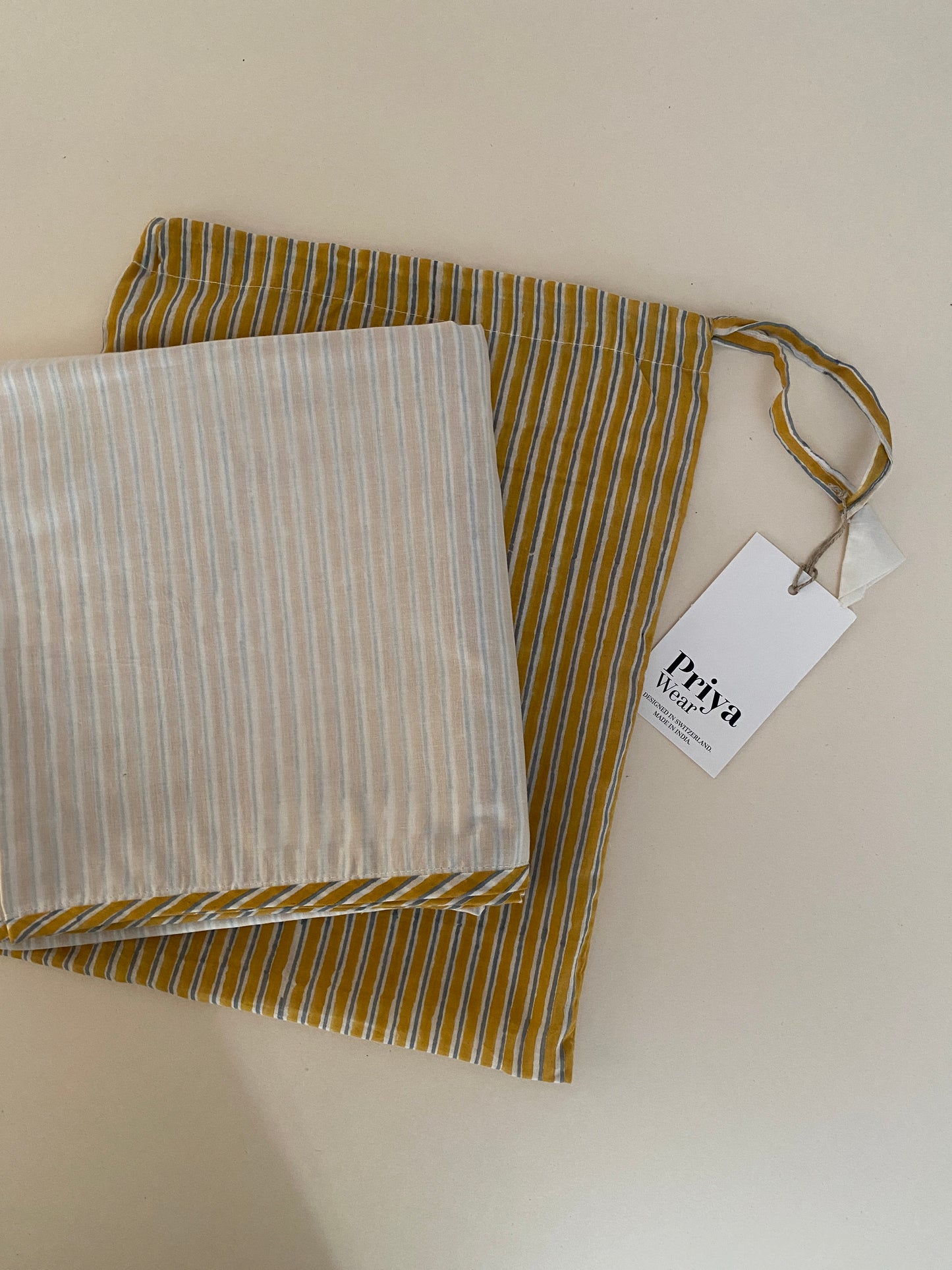Newborn blanket - Stripes mustard