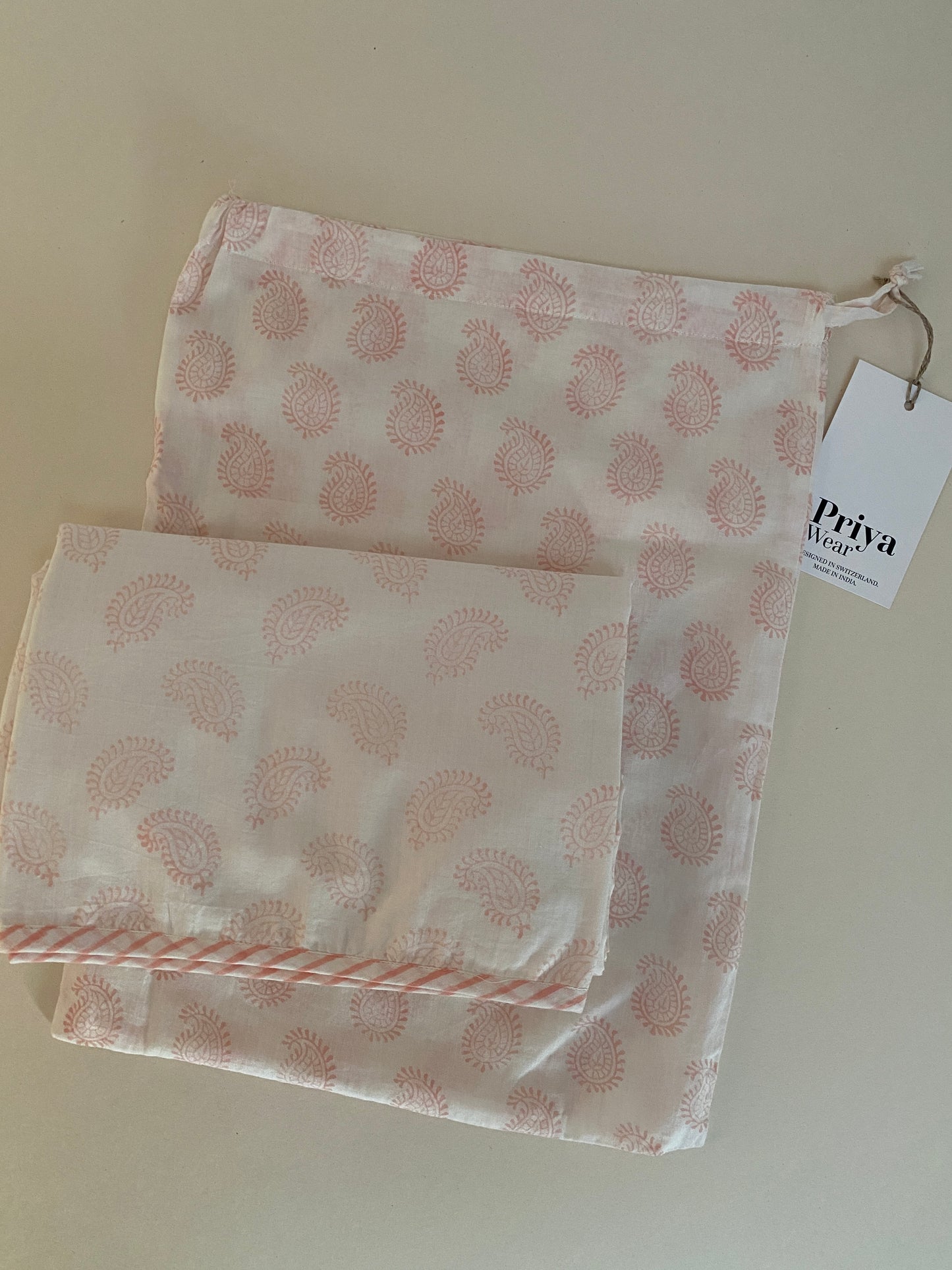 Newborn blanket - Paisely peach