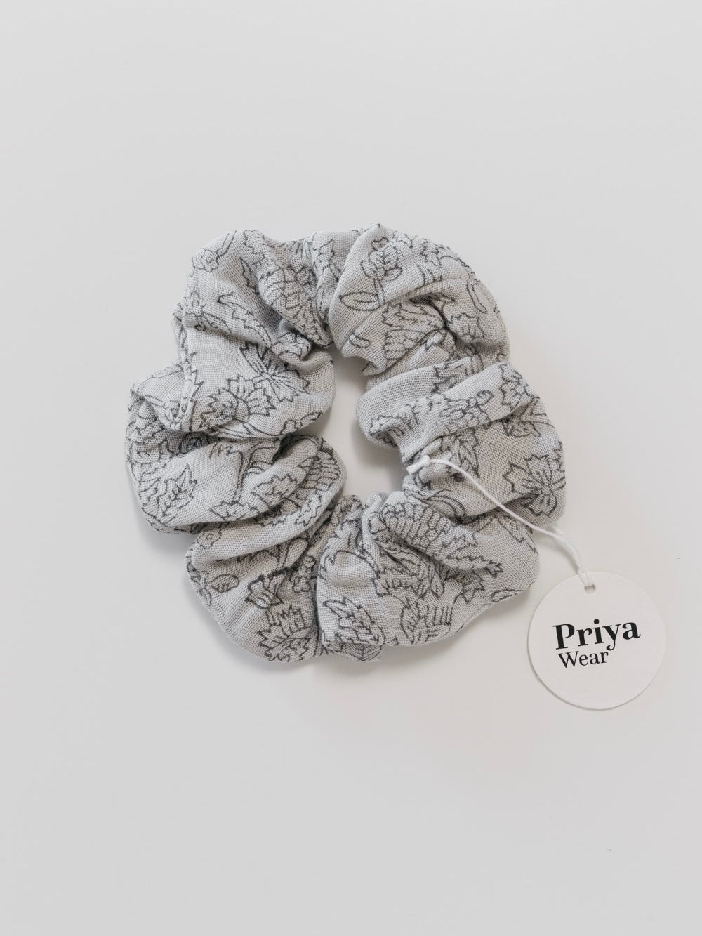 Salt Grey Muslin Hair Scrunchie