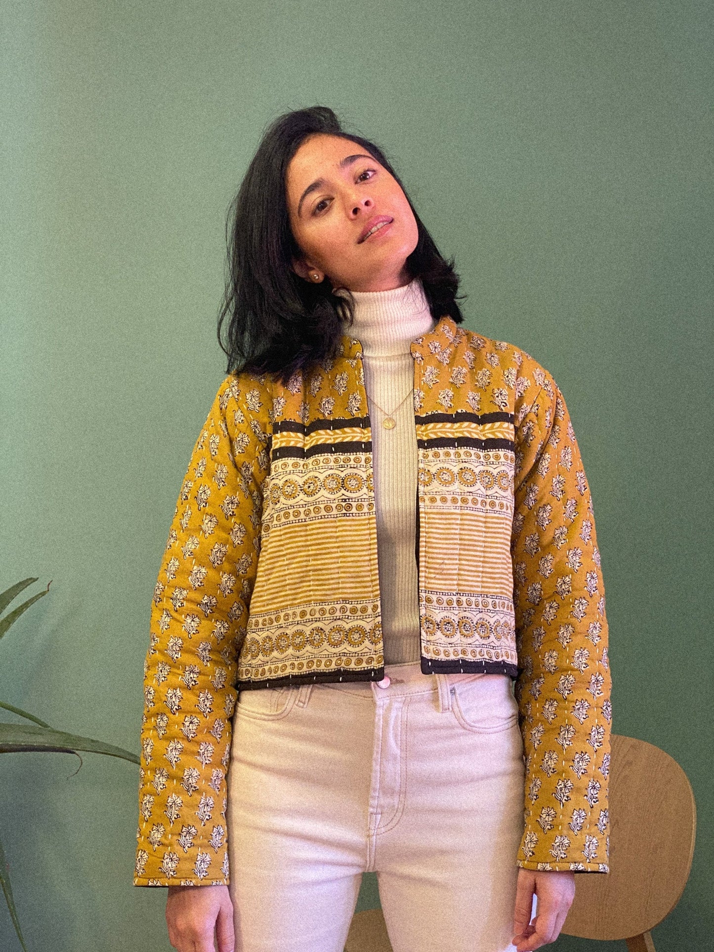 Quilted Mustard Jacket