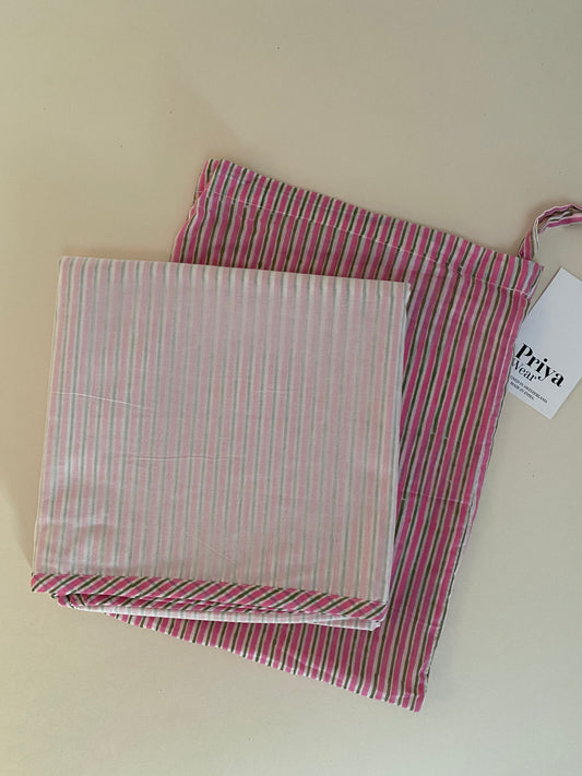 Newborn blanket - Stripes pink